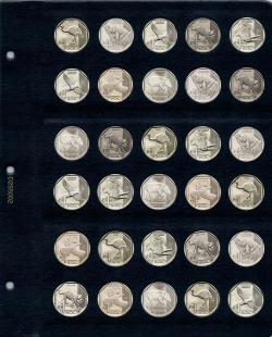 Универсальный лист для монет диаметром 25,5 мм (1 соль) фото