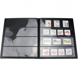 Альбом-кляссер для хранения почтовых марок (10 двусторонних листов с 4 ячейками) фото