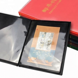 Альбом для почтовых марок (10 чёрных двусторонних листов на 1 ячейку) фото