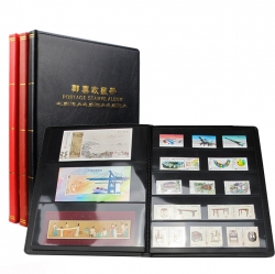 Альбом для хранения марок (10 чёрных двусторонних листов на 3 и 5 клеммташе) фото