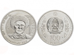 Монета 100 тенге 2016 год Абулхаир хан, UNC фото