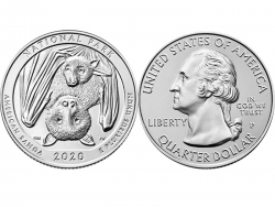 Монета 25 центов 2020 год Национальный парк Американского Самоа, UNC  фото
