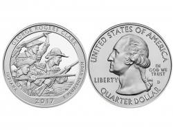 Монета 25 центов 2017 год Национальный исторический парк имени Дж. Р. Кларка - Индиана, UNC фото