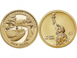Монета 1 доллар 2021 год Канал Эри, UNC фото