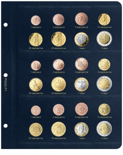 Лист для монет Евро наборов фото
