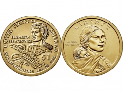 Монета 1 доллар 2020 год Антидискриминационный закон Элизабет Ператрович, UNC фото