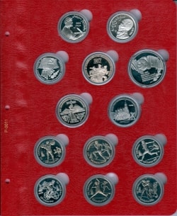 Лист для альбома под монеты в капсулах СССР фото