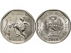 Монета 1 соль 2019 год Титикакский свистун, UNC фото