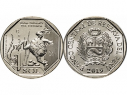 Монета 1 соль 2019 год Титикакский свистун, UNC фото